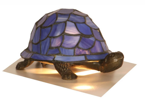 Tiffany table light - table, blue