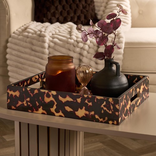 Ohs faux tortoise shell tray - faux,