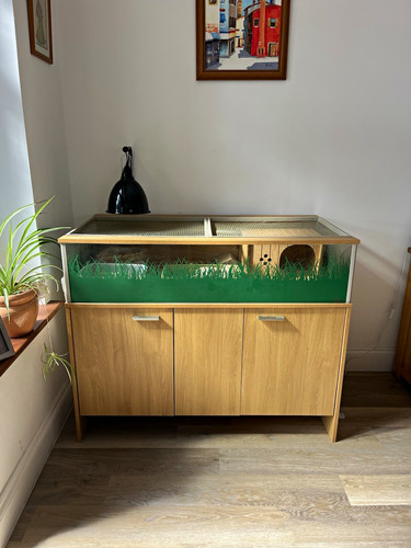 Tortoise table with mesh - table, lid